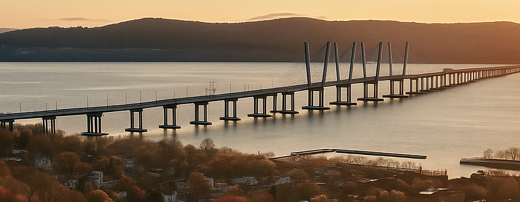 a bridge over water