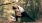 a woman outside stretching